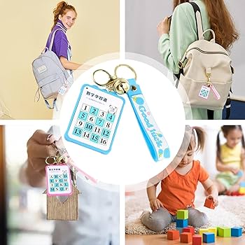 Amazon.co.jp: [ncba] 数字スライドパズル, キーホルダー パズル